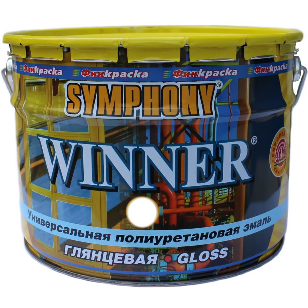 WINNER, универсальная глянцевая эмаль (База А), 9 литров
