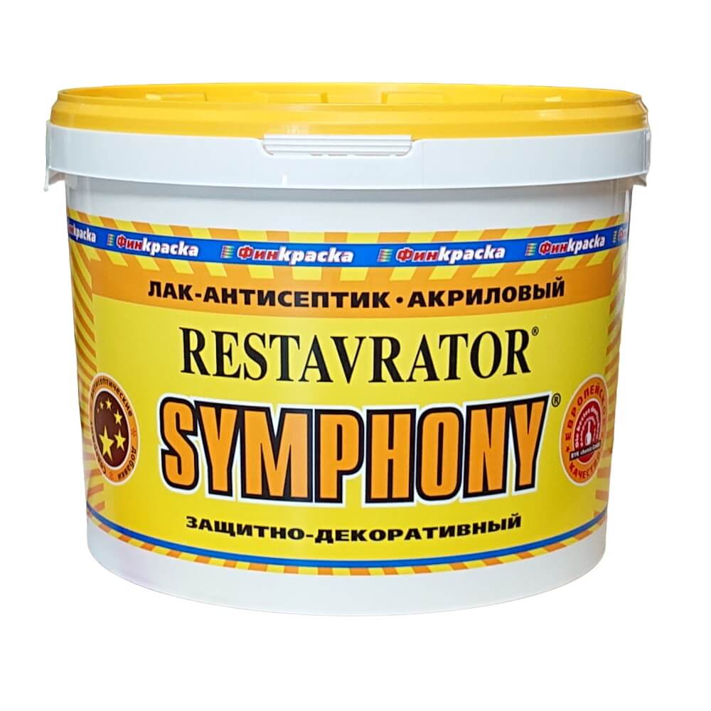 RESTAVRATOR, шелковисто-матовый, водоразбавляемый лак-антисептик, 9 литров