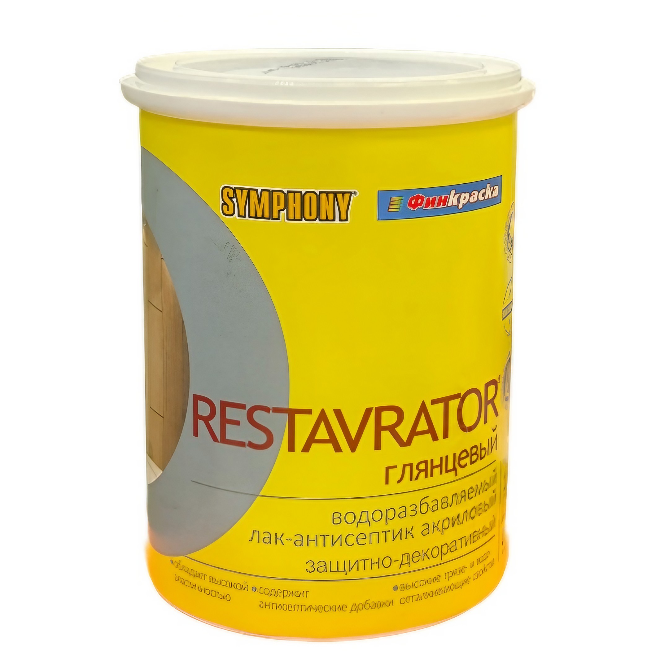 RESTAVRATOR, глянцевый, водоразбавляемый лак-антисептик, 0,9 литра