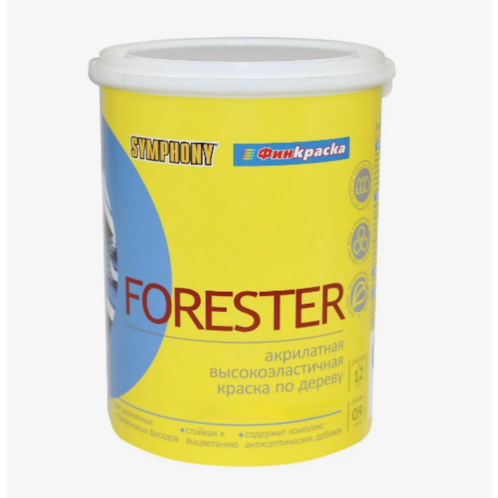 Forester, шелковисто-матовая краска для наружных работ (База С), 0,9 литра