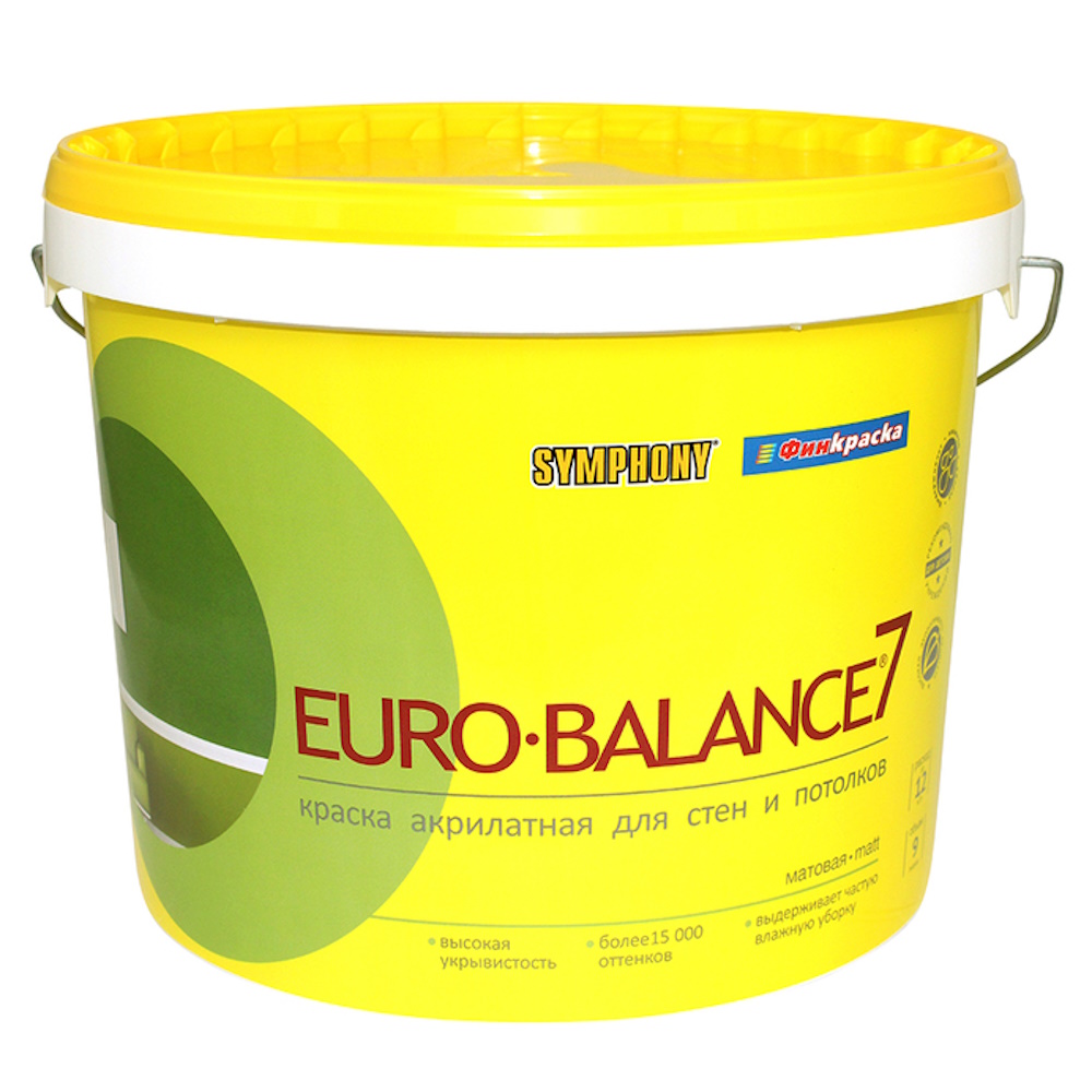 EURO-balance 7, акрилатная, матовая, интерьерная краска (База А), 2,7 литра