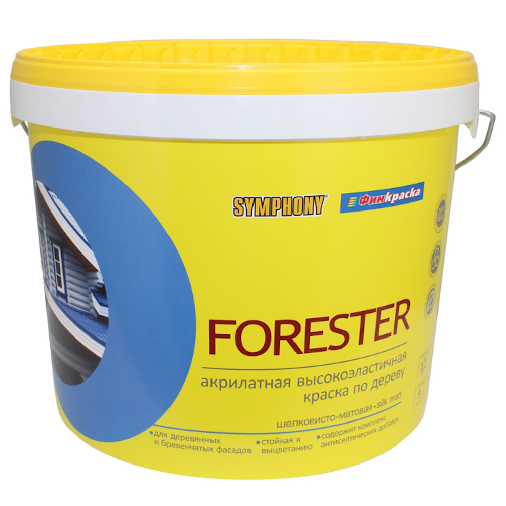 Forester, шелковисто-матовая краска для наружных работ (База С), 9 литров