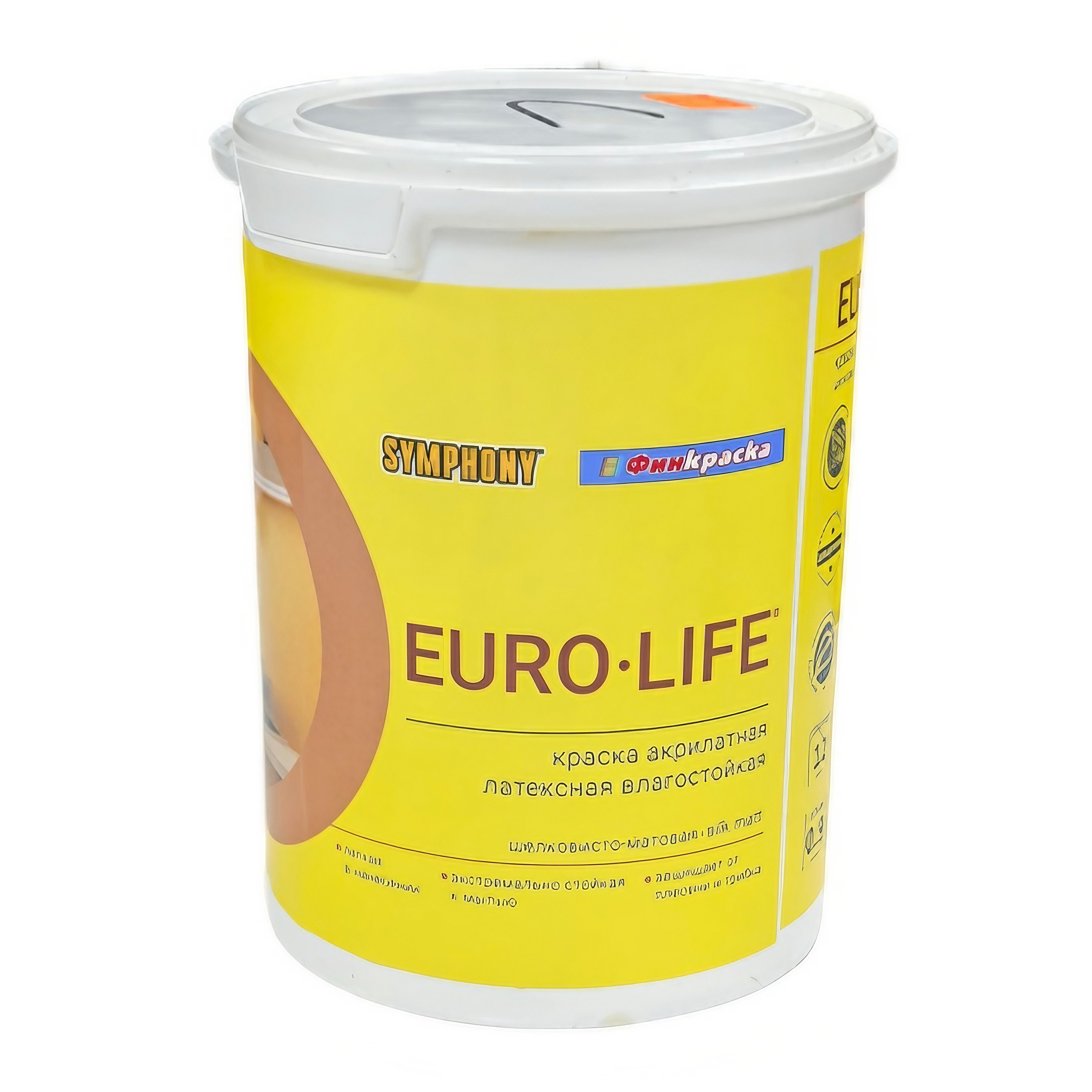 EURO-LIFE, европейское качество, шелковисто-матовая краска (База А), 0,9 литра